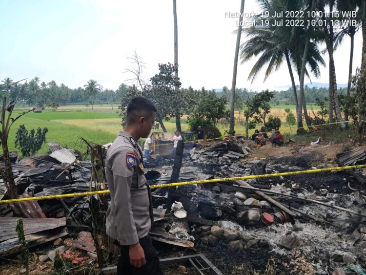 Kondisi rumah korban pasca kebakaran.(Ist)