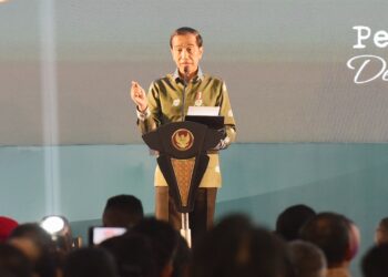 Presiden Jokowi menghadiri Puncak Peringatan HPN 2023, di Deli Serdang, Sumatera Utara, Kamis (09/02/2023). (Foto: Humas Setkab/Rahmat)