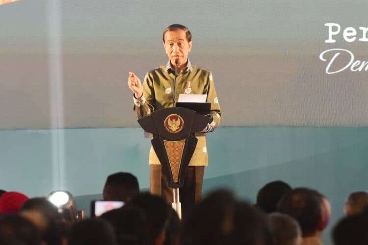 Presiden Jokowi menghadiri Puncak Peringatan HPN 2023, di Deli Serdang, Sumatera Utara, Kamis (09/02/2023). (Foto: Humas Setkab/Rahmat)