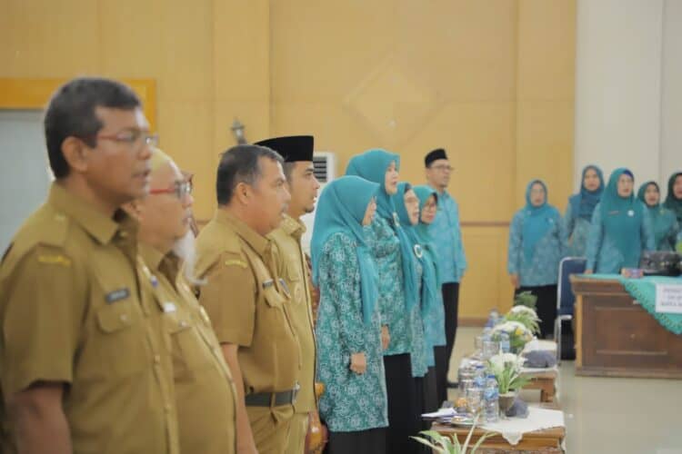 Wawako Solok, Dr. Ramadhani Kirana Putra saat Pembukaan rakor PKK Kota Solok bersama OPD.(Prokomp)