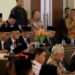 Wako Solok, H. Zul Elfian Umar bersama kepala daerah di Sumbar menghadiri sidang paripurna peringatan hari jadi ke-74 Kabupaten Sijunjung.(Prokomp)