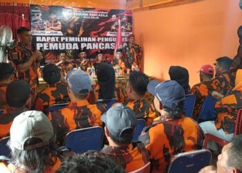 Semarak Rapat Pemilihan Pengurus (RPP) Kecamatan Pemuda Pancasila Kota Solok di Markas PP Kota Solok.(Klikpositif)