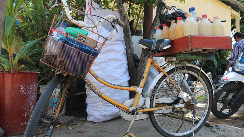 Sepeda jamu Mbak Tini (Foto:Fitria Marlina) 