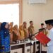 Wakil Wali Kota Solok, Dr. Ramadhani Kirana Putra mengambil sumpah jabatan tiga kepala sekolah SD di Kota Solok.(Prokomp)