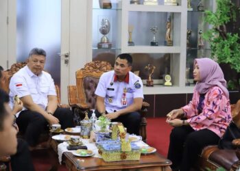 Wako Solok, H. Zul Elfian Umar menerima kunjungan direktur PSSN di Balai Kota Solok.(Prokomp)