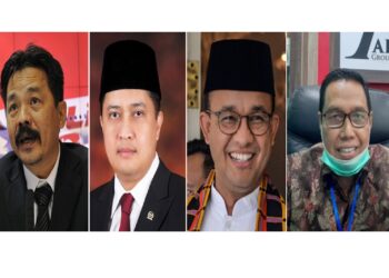 Dari kiri: Rusdi Kirana, Jefrrie Geovanie, Anies Baswedan dan Marlis