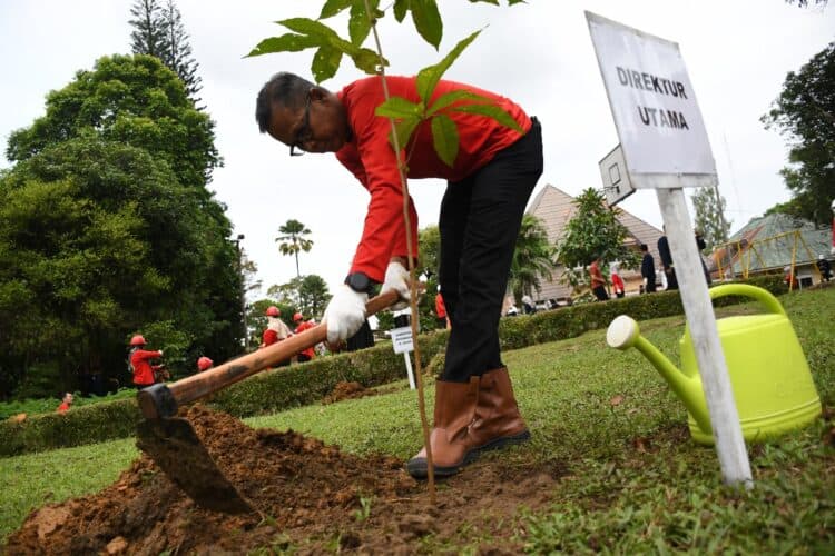 Manajemen dan Karyawan Semen Padang Lakukan SERO di Area Konservasi