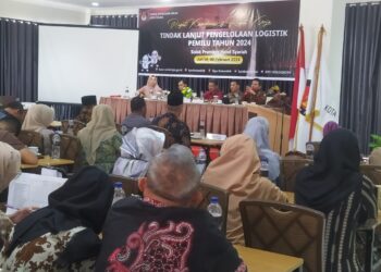 Rakor tindaklanjut pengelolaan logistik pemilu KPU Kota Solok.(Klikpositif)