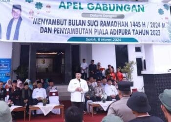 Penyambutan bulan suci Ramadhan dan Piala Adipura di Balaikota Solok