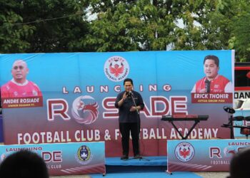Rosiade FC Diresmikan Erick Thohir, Targetkan Juara Liga 3