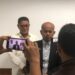 Ketua DPRD Padang Syafrial Kani (kiri) dan Kuasa Hukumnya Anda Simon (kanan) saat jumpa pers