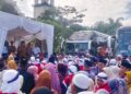 112 CJH Kota Solok berangkat dari Masjid Agung Al Muhsinin menuju embarkasi Haji Padang.(Ist)