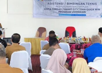 Sekda Kota Solok, Syaiful membuka bimbingan teknis atau asistensi dari Kementerian Kominfo.(Ist)