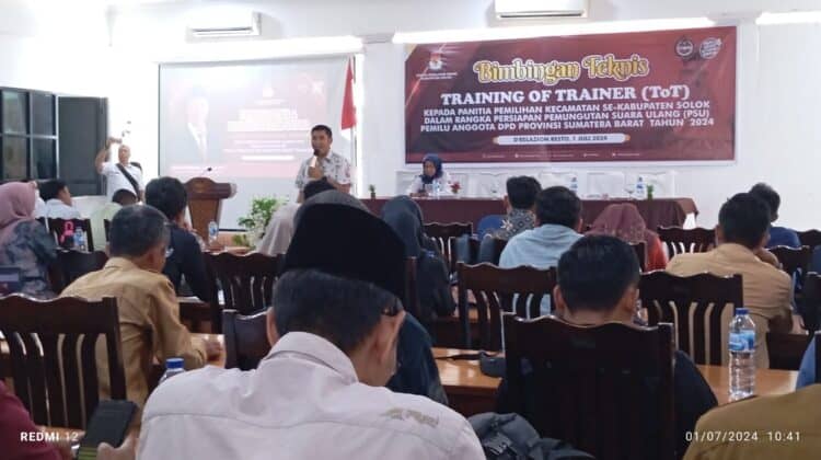 Bimtek Training of Trainer PPK se-Kabupaten Solok untuk PSU DPD Sumbar.(Ist)