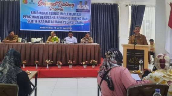 Bimbingan Teknis Implementasi Perizinan Berusaha Berbasis Resiko dan Sertifikat Halal Bagi Pelaku Usaha Kota Solok.(Ist)