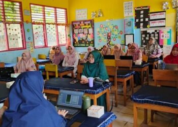 Sosialisasi aplikasi SIDIA di SDN 06 Tanah Garam.(Ist)