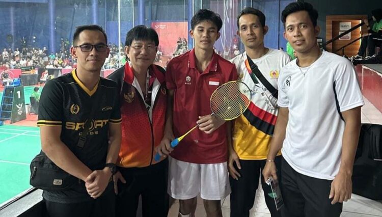 M. Yusuf, pebulutangkis asal Sumbar yang berhasil melaju ke semifinal PON Aceh-Sumut