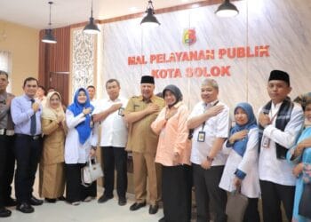 Soft launching Mall Pelayanan Publik Kota Solok di kantor DPMPTSP.(Ist)