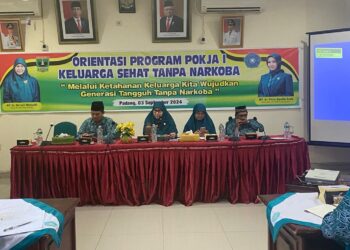 Orientasi program keluarga sehat tanpa narkoba yang digelar TP-PKK Sumbar.(Ist)