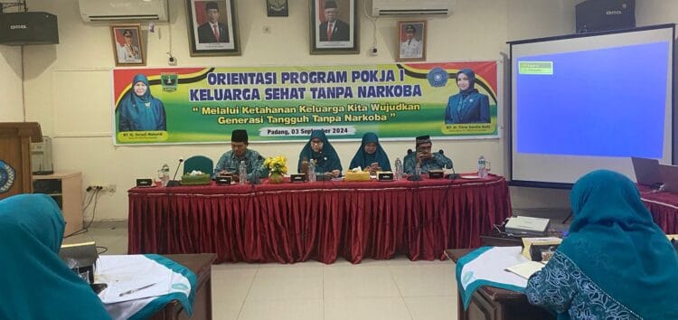 Orientasi program keluarga sehat tanpa narkoba yang digelar TP-PKK Sumbar.(Ist)