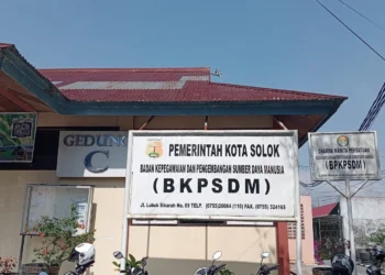 Kantor Badan Kepegawaian dan Pengembangan Sumber Daya Manusia Kota Solok.(Ist)