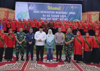 Peringatan Hari Kesehatan Nasional ke-60 tingkat Kota Solok di Gedung Kubuang Tigobaleh.(Ist)