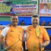 Wali Kota Solok, H. Zul Elfian Umar dan Ketua PBSI, Rusnaldi ikut meramaikan kejuaraan badminton dalam rangkat HUT ke-54 Kota Solok.(Ist)