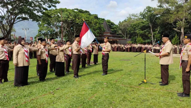 Pelantikan Kwarran Tanjung Harapan serta Lomba Prestasi Penggalang di Taman Pramuka Kota Solok.(Ist)