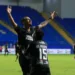 Bruno Gomes berselebrasi usai menceteka gol ke gawang Borneo FC