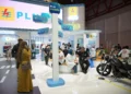 Suasana booth PLN pada gelaran Indonesia International Motor Show (IIMS) 2025 di JIEXPO Kemayoran, Jakarta.