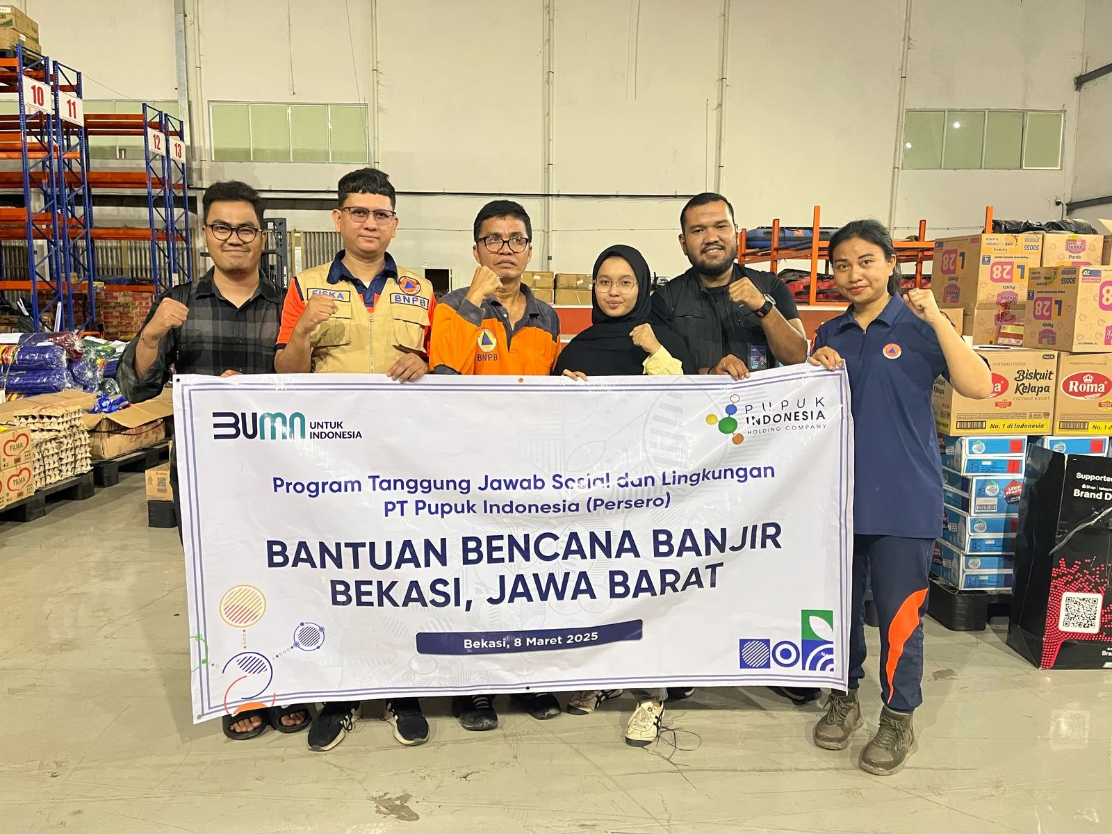 Pupuk Indonesia Salurkan Bantuan untuk Korban Banjir di Bekasi