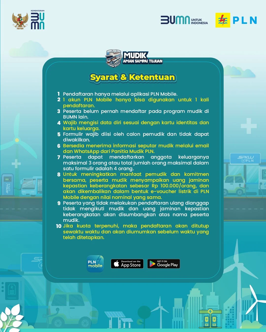 Mudik Gratis PLN Bersama BUMN Dibuka, Begini Cara Daftarnya di Aplikasi PLN Mobile!