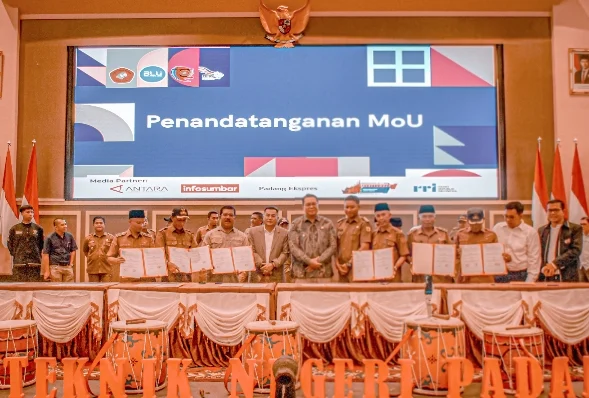PNP bersama Semen Padang dan 19 Nagari di Tanah Datar Jalin Kerja Sama Program BANGSA dan Nagari Digital