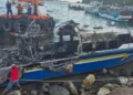 Kondisi kapal Rimata milik Pemkab Mentawai pasca kebakaran
