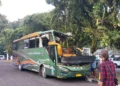 Bangkai bus ALS yang kecelakaan di Kota Padang Panjang