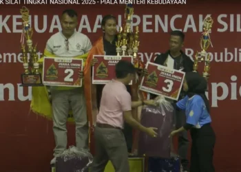 Raih Empat Emas dan Satu Perak, Paguyuban Perisai Diri 1955 Padang Juara Umum II Kejuaraan Pencak Silat Piala Kementerian Kebudayaan BMC 2025