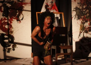 Salah satu penampilan teater di Alek Teater 9.