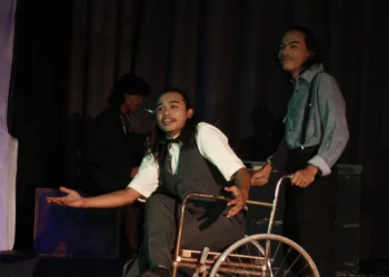 Salah satu penampilan di Alek Teater 9 Taman Budaya Sumbar.