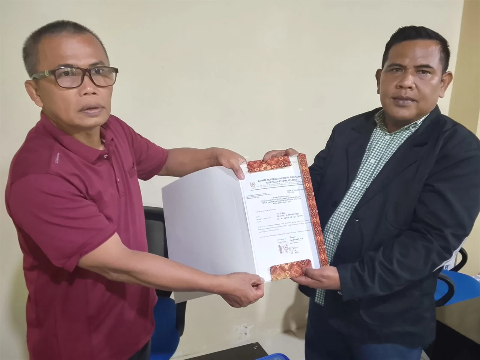 Hanya Satu Mengembalikan Berkas, Kandidat Calon Ketua KONI Pessel Tunggal