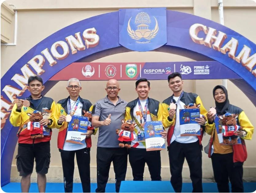 Tiga Medali Perunggu Disumbangkan Cabor Badminton Sumbar di PORNAS KORPRI 2025