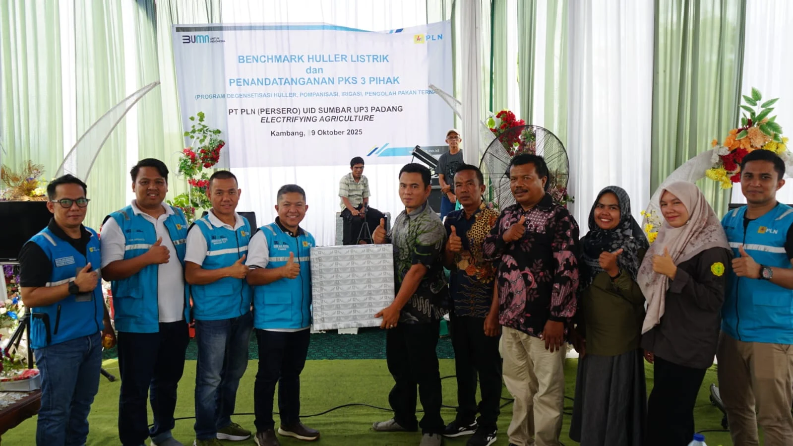 PLN UP3 Padang Dorong Huller Listrik di Pessel: Akselerasi ‘Electrifying Lifestyle’ di Sektor Pertanian
