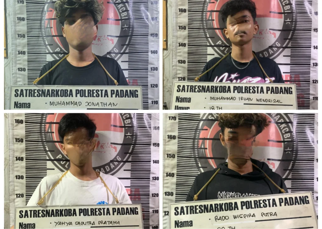 Empat Pemuda Asal Pessel Terjerat Dugaan Kepemilikan Ganja di Padang