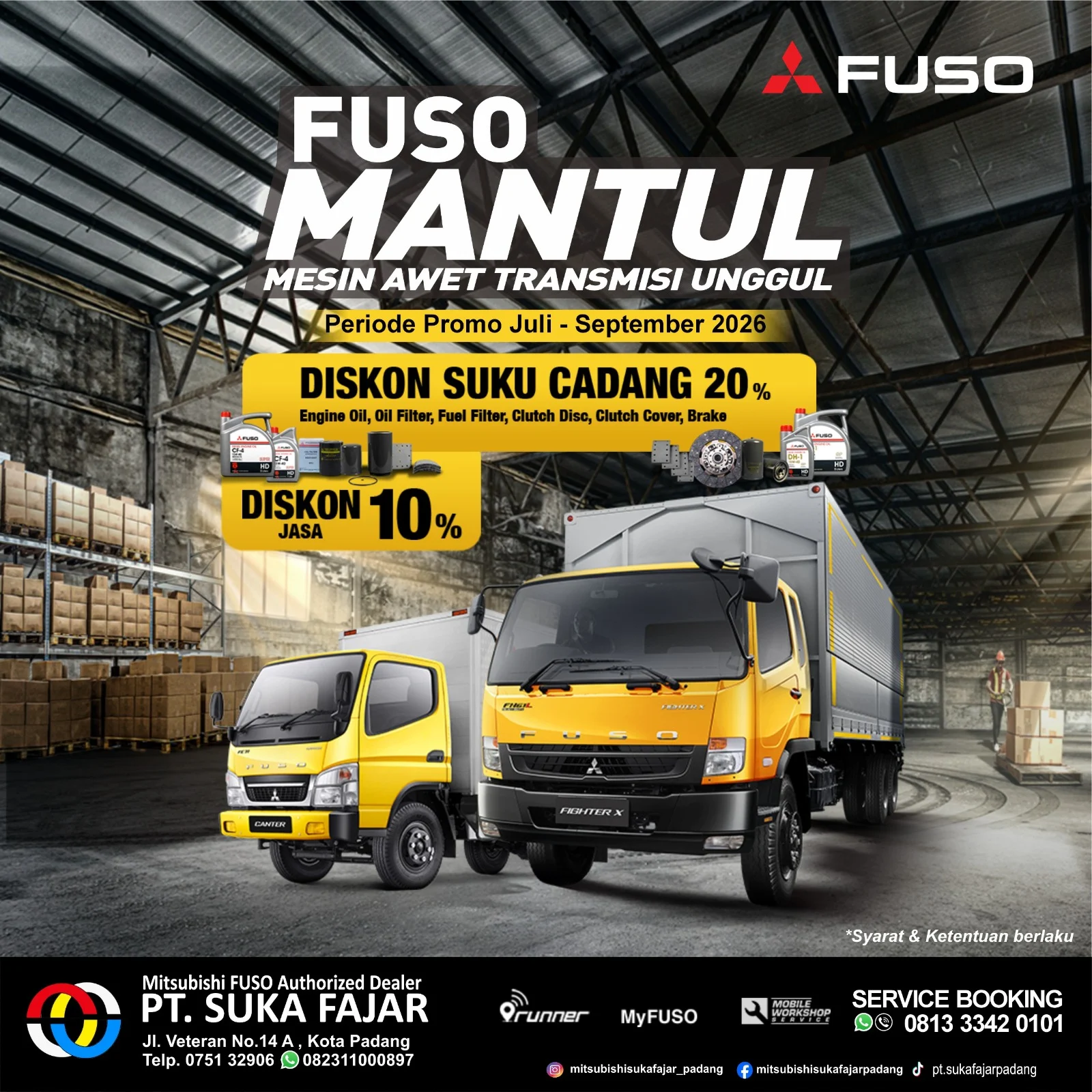 suka fajar promo fuso padang