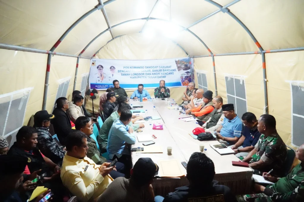 Bupati Tanah Datar Tegaskan Pentingnya Data Akurat dalam Pembangunan Huntara untuk Korban Bencana