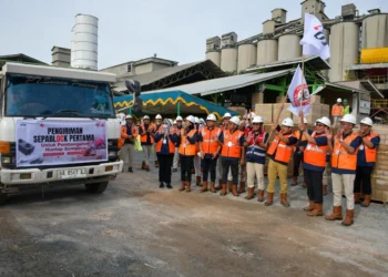 SIG Lepas Pengiriman Perdana SEPABLOCK untuk Pembangunan Huntap Sumatera