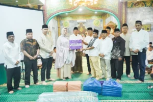 Bupati, Forkopimda, DPRD Dharmasraya dan Tim I Safari Ramadan Kunjungi Masjid Besar Babussalam Pulau Punjung