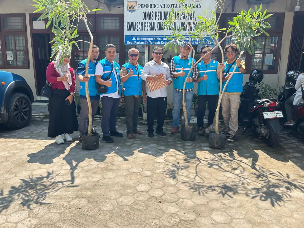 PLN Serahkan Bantuan Bibit Tabebuya untuk Penghijauan Kota Pariaman