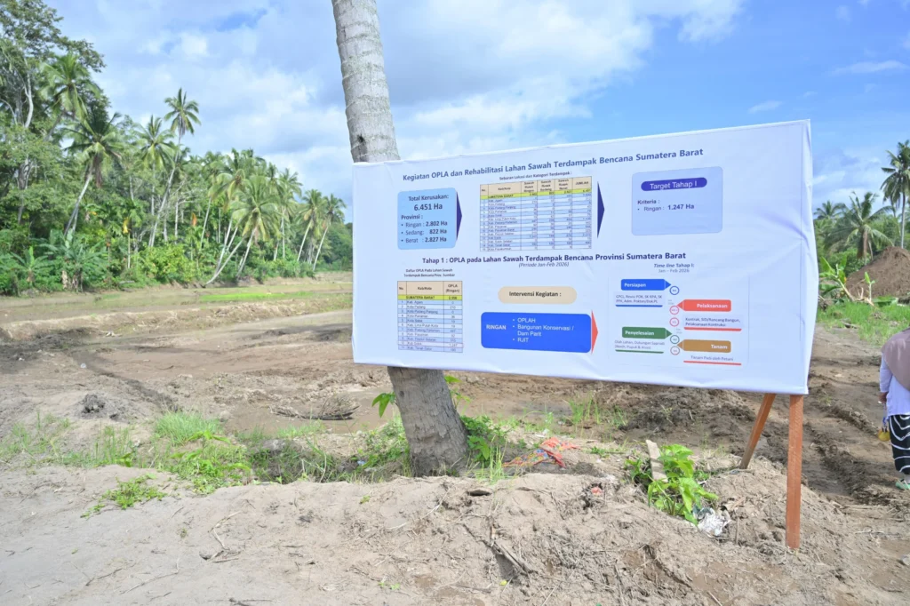 Pemprov Sumbar Siapkan Sejumlah langkah Strategis untuk Percepat Proses Rehabilitasi Sawah Terdampak Bencana