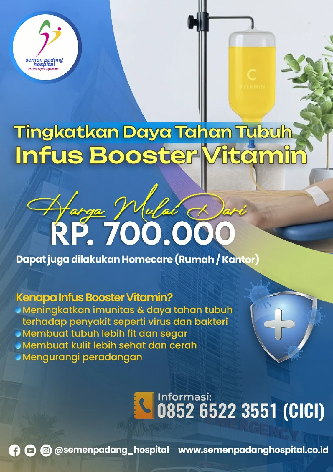 SPH Hadirkan Layanan Infus Booster Vitamin Mulai Rp700 Ribu
