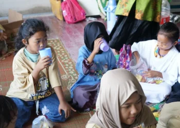 Rangkaian kegiatan edukasi gizi PP Aisyiyah dan YAICI, bersama anak-anak, di Nagari Salareh Aia, Kecamatan Palembayan, Kabupaten Agam